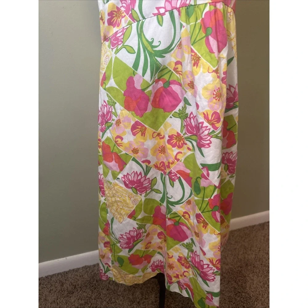 Lilly Pulitzer Romana Floral Lilly Fields Forever Halter Dress Size 12 - Picture 3 of 8